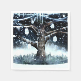 Winterwonderland Rustikale Tremlichter Mason Jars Serviette