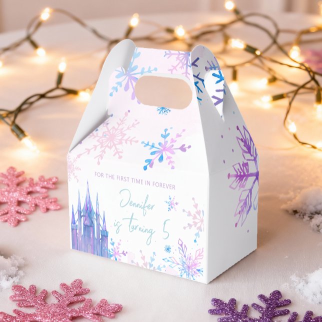 Winterwonderland Schneeflocken Girl Snow Geburtsta Geschenkschachtel (Von Creator hochgeladen)