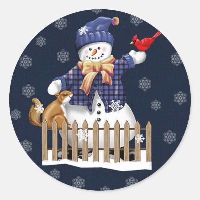 Winterwonderland-Sticker Runder Aufkleber (Vorderseite)