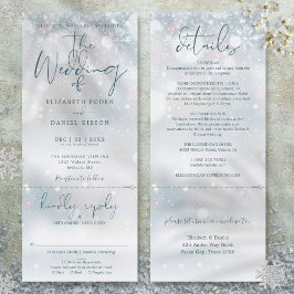 Winterwunder - alles in einer Hochzeit Einladung