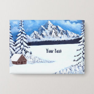 Winterwunder-Button mit anpassbarem Text Button
