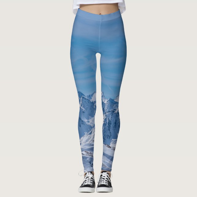Winterwunder der Natur Kunst Leggings (Vorderseite)