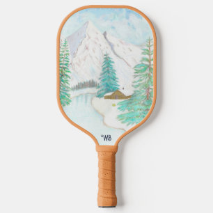 Winterwunder mit Text Pickleball Schläger