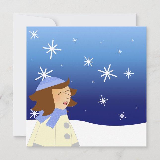 Winterwunderland Einladung (Vorderseite)