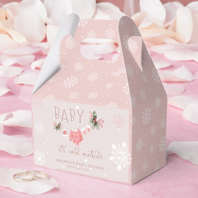 Winterwunderland Es ist kalte Außendusche. Geschenkschachtel (Hochzeit)
