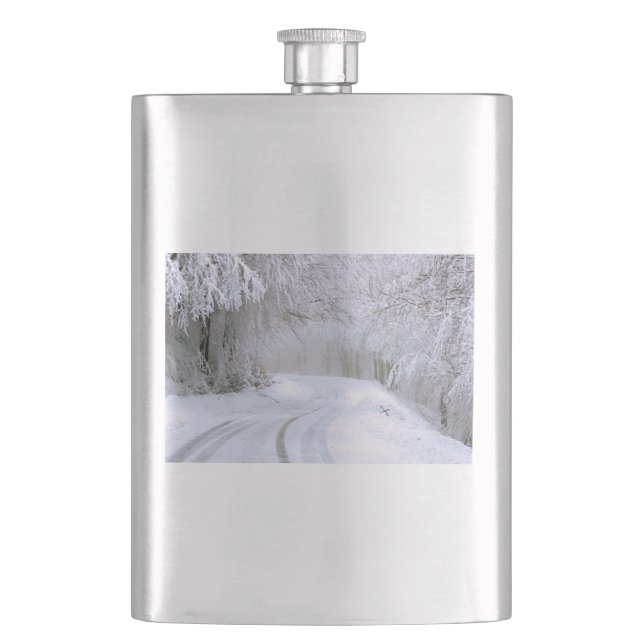 Winterwunderland Flachmann (Vorderseite)