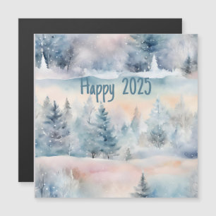 Winterwunderland - Frohes 2025 Magnetkarte