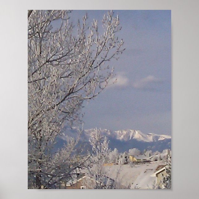 Winterwunderland frostige Bergwelt Poster (Vorne)