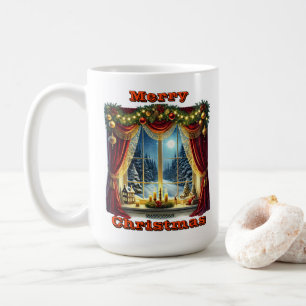 Winterwunderland für den Urlaub dekoriert Kaffeetasse