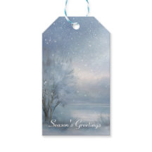 Winterwunderland Gefrorener See Verschneiter Wald