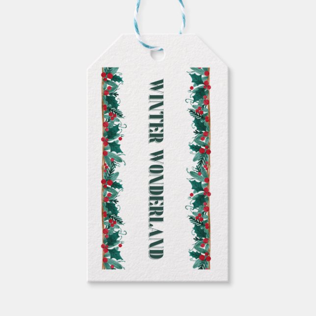 Winterwunderland Geschenkanhänger (Vorderseite)