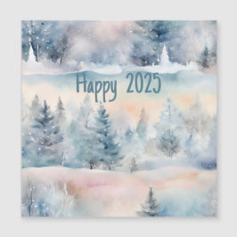 Winterwunderland - Glückliche Magnetkarte 2025