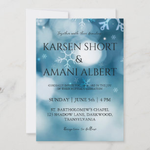 Winterwunderland Hochzeitseinladungen Einladung