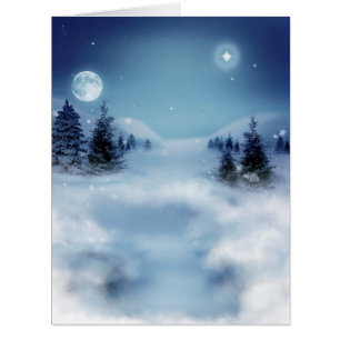 Winterwunderland in der Nacht