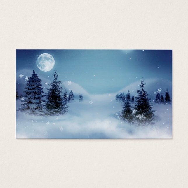 Winterwunderland in der Nacht (Vorderseite)