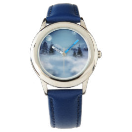 Winterwunderland in der Nacht Armbanduhr