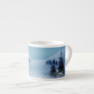 Winterwunderland in der Nacht Espressotasse