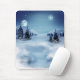 Winterwunderland in der Nacht Mousepad