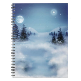 Winterwunderland in der Nacht Notizblock