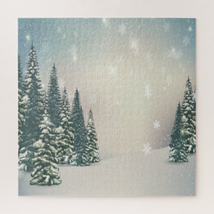Winterwunderland, Kiefern, Wald, Schnee