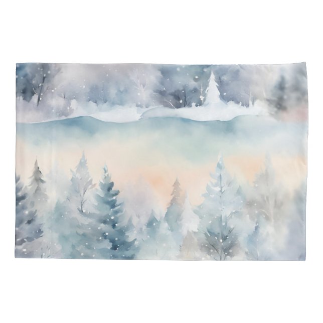 Winterwunderland - künstlerisch kissenbezug (Rückseite)