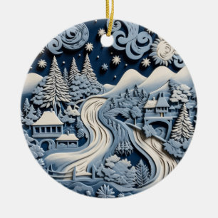 Winterwunderland Landschaftliche Ornamente