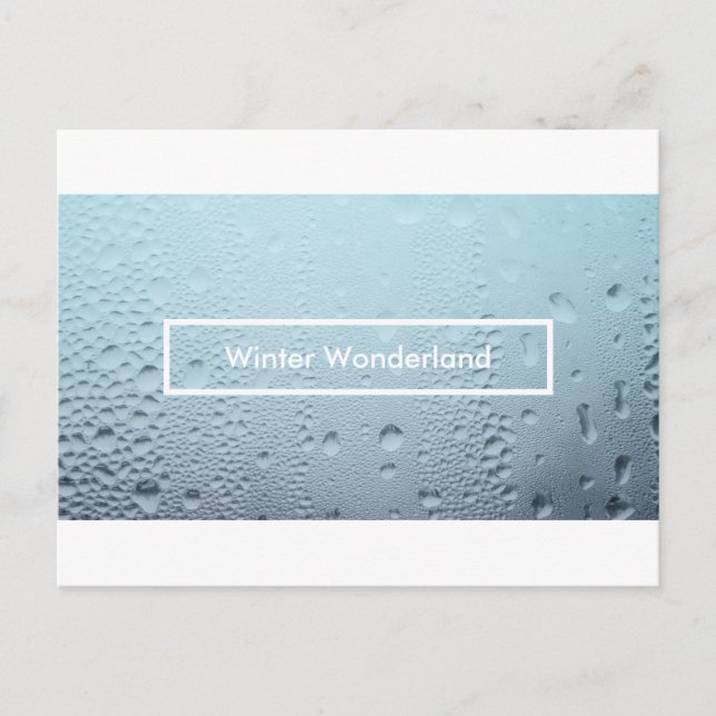 Winterwunderland-Party Einladungspostkarte (Vorderseite)