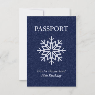 Winterwunderland Pass 18. Geburtstag Einladung