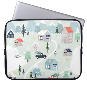 Winterwunderland: Polar Bären Weihnachten Laptopschutzhülle