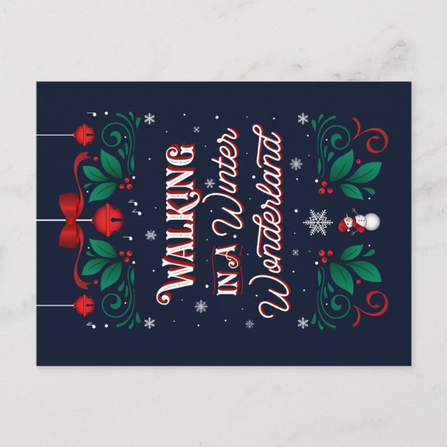 Winterwunderland Postkarte (Vorderseite)