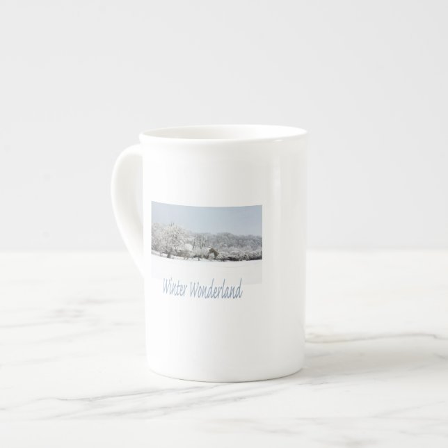 Winterwunderland Prozellantasse (Vorderseite Links)