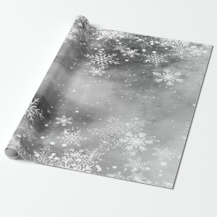 Winterwunderland, Schnee-Grau-Urlaub Geschenkpapier