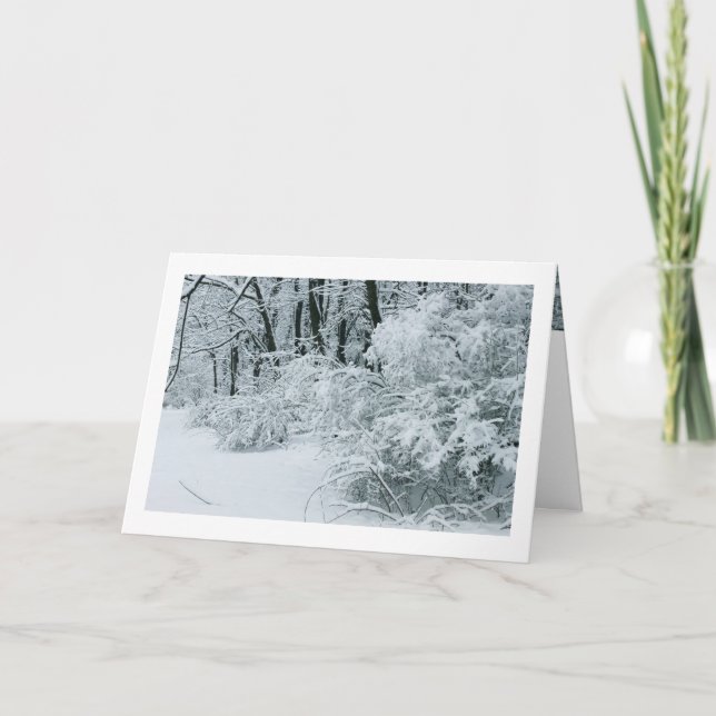 Winterwunderland - Schneewald Feiertagskarte (Vorderseite)