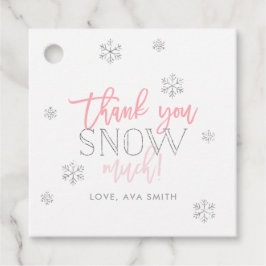 Winterwunderland Vielen Dank, viel Rosa Geschenkanhänger