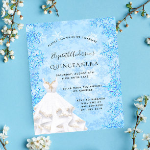 Winterwunderland von Quinceanera - Einladung zum H Flyer