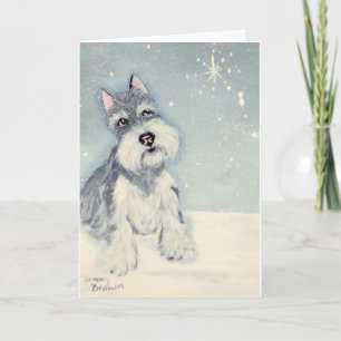 Winterwünsche vom Schnauzer Dankeskarte