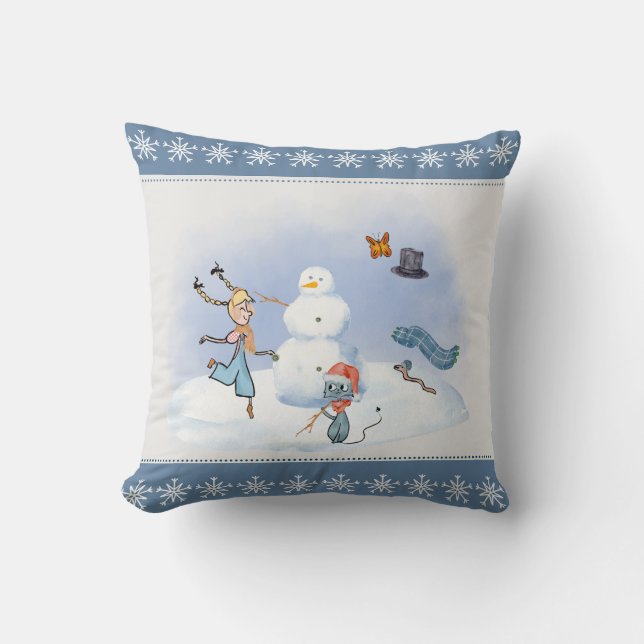 Winterwurfkissen Kissen (Vorderseite)