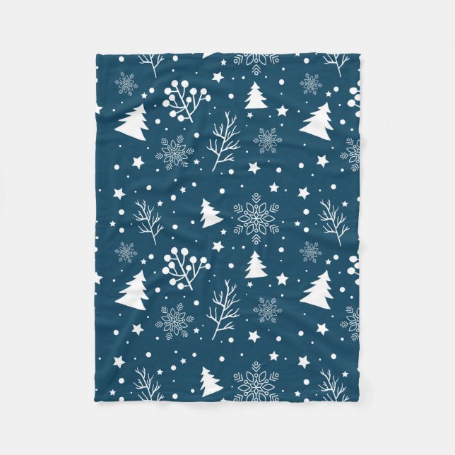 Wintery Blue Fleecedecke (Vorderseite)