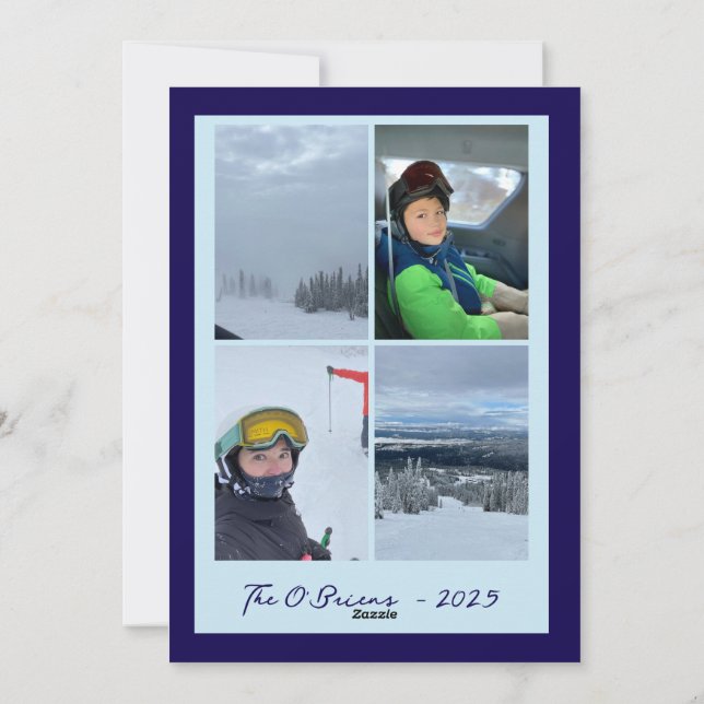 Wintery Christmas card Feiertagskarte (Rückseite)