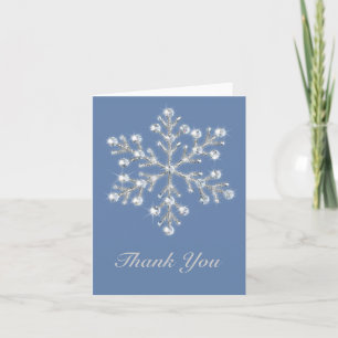 Wintery Crystal Snowflake Danke Karte