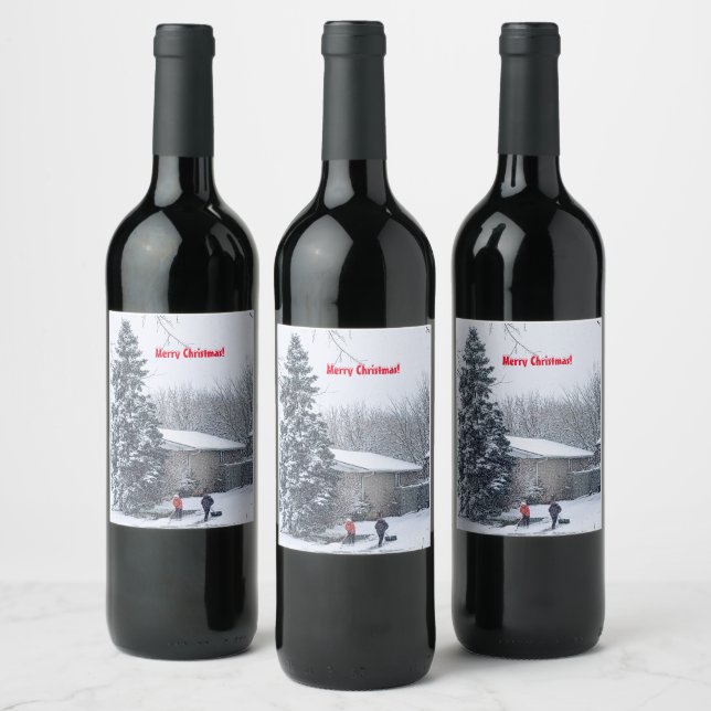 Wintery Days verdienen Wine-Reserve-Label Weinetikett (Flaschen)