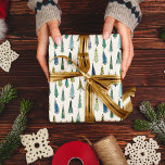 Wintery Green Christmas Tree Holiday Geschenkpapier Set<br><div class="desc">Schenken Sie Ihre Geschenke mit dieser eleganten Weihnachtsverpackung!</div>