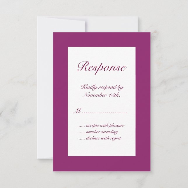 Wintery Magenta UAWG RSVP Karte (Vorderseite)
