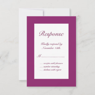 Wintery Magenta UAWG RSVP Karte