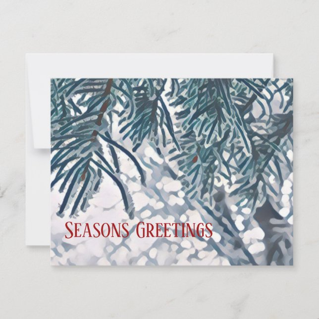 Wintery Seasons Grußkarte Mitteilungskarte (Vorderseite)