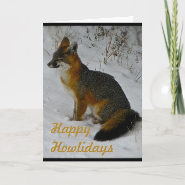 Wintery Wildlife Card Feiertagskarte (Vorderseite)
