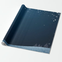 Winterzauber – Verzauberte verschneite Nachtgestal Geschenkpapier