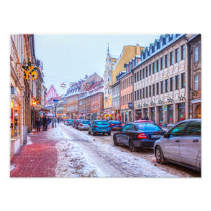 Winterzeit in Bamberg Deutschland Foto Erweiterung