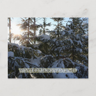 Winterzeit in Finnland Postkarte