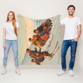 Winterzeit in Grönland Rasmussen 1875 Fleecedecke